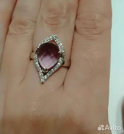 Серебряное кольцо с аметистом