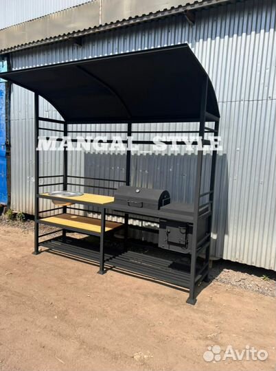 Мангал с печью под казан