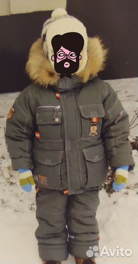 Комплект зимний с полукомбинезоном 