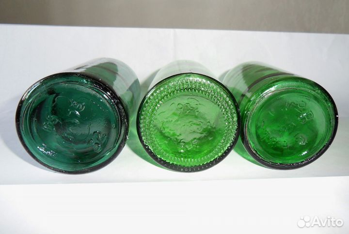 Бутылки СССР Цветное стекло Интерьер Винтаж Лот3