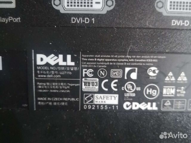 Запчасти для монитора Dell u2711b купить в Уфе | Электроника | Авито