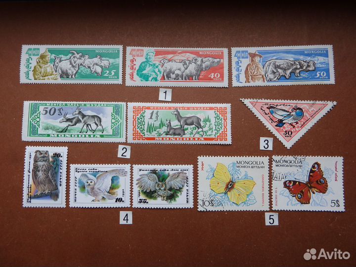 Почтовые марки. Фауна - 3