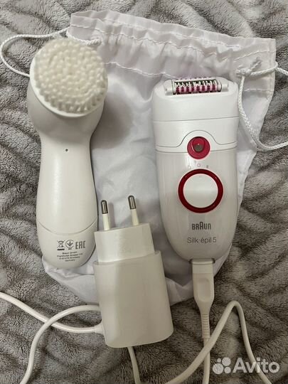 Эпилятор braun silk epil 5, щетка для чистки лица