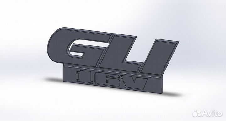 Значок Gti/gli/16v на решетку Golf 2