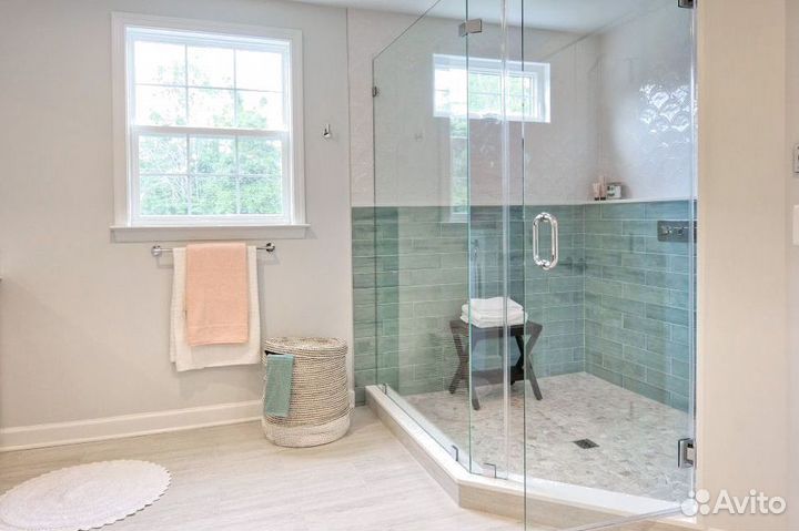 Душевая стеклянная перегородка