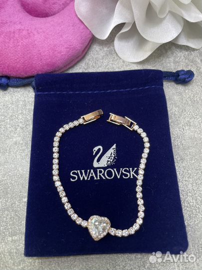 Браслет Сердце с кристаллами Swarovski