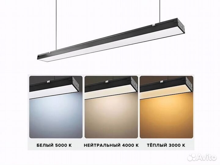Линейные светодиодные светильники 6500к