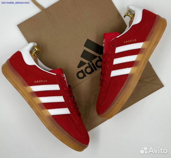 Кроссовки Adidas Gazelle Red (Арт.59008)