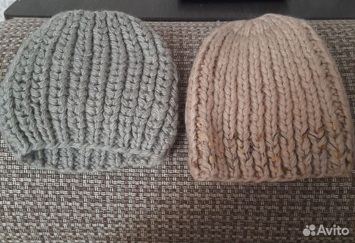 Шапки новые вязаные 2шт