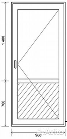 Пластиковая дверь 900х2100 под заказ
