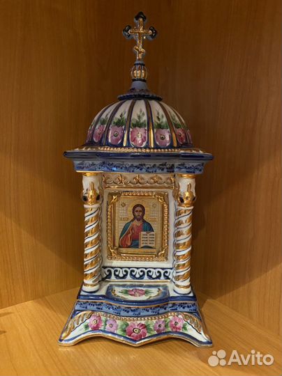 Гжельский фарфор Киот икона