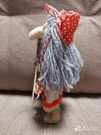 Текстильная кукла ручной работы - Баба Яга