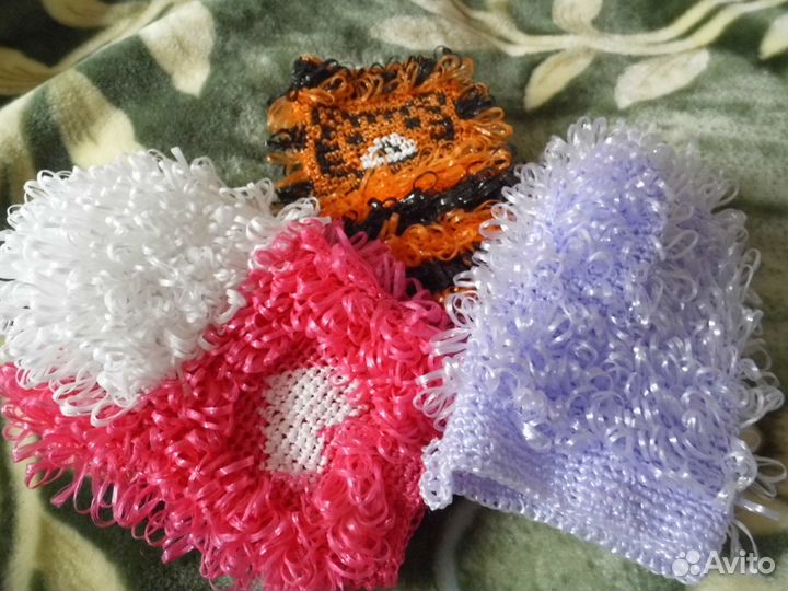 Мочалки ручной вязки