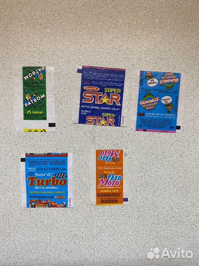 Вкладыши от жвачек 90 х