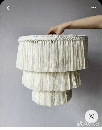 Абажур макраме плетенный