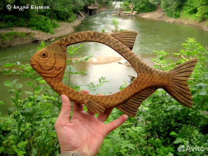 Подарок для рыбака. Сувениры из дерева