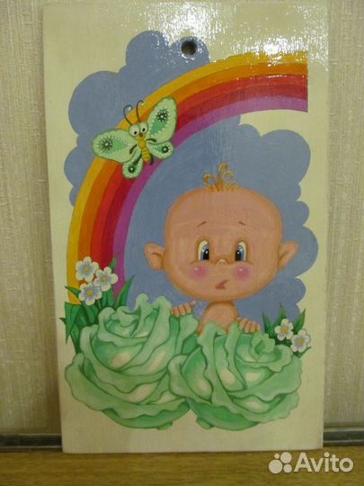 Разделочная доска с авторской росписью