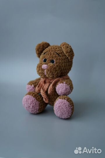 Медвежонок. Вязанная игрушка. Ручная работа