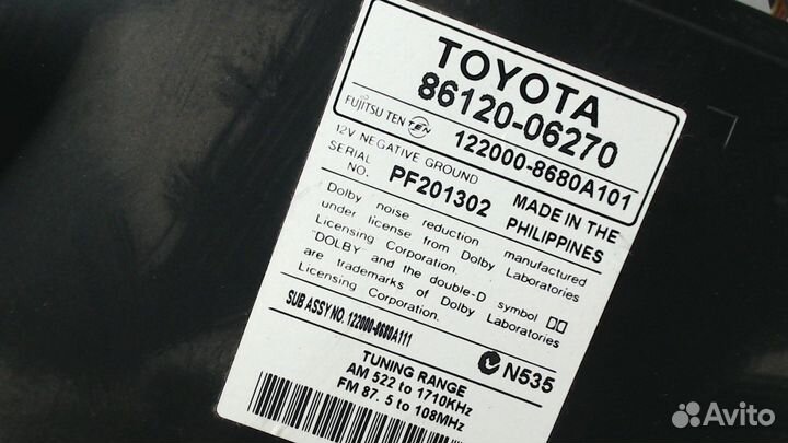 Магнитола Toyota Camry V40, 2007