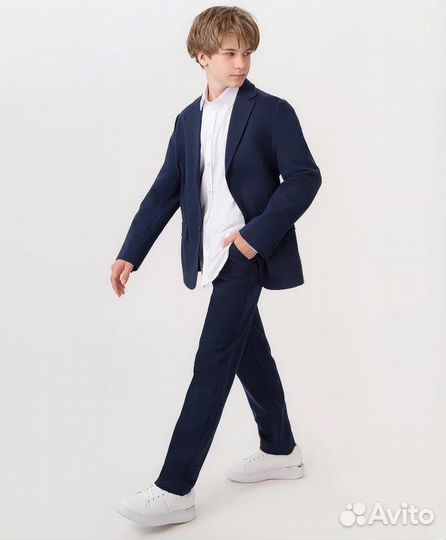Школьный костюм Button blue синий на мальчика