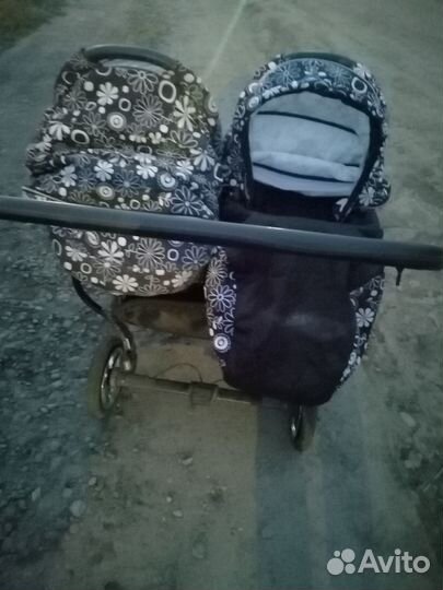 Прогулочная коляска для двойни бу