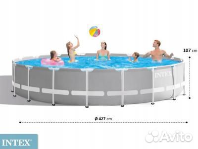 26720 Intex Каркасный бассейн 427х107. 12706л