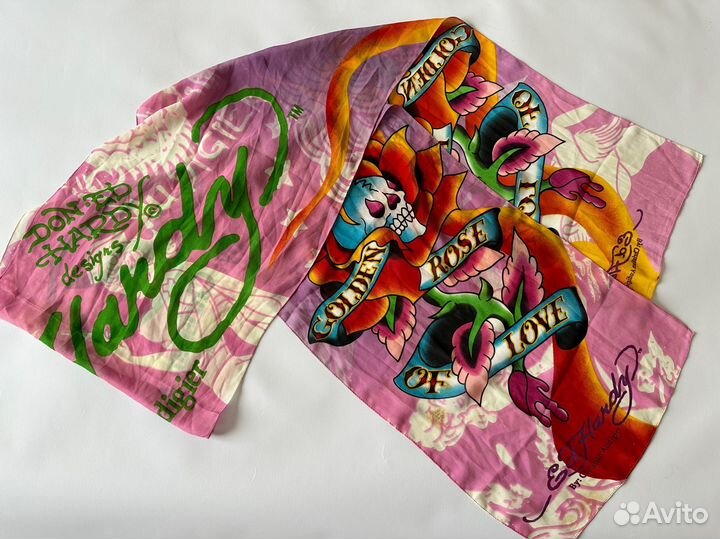 Шарф Платок Ed Hardy y2k 00е