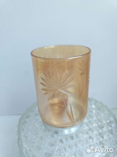 Набор Рюмки Цветной Хрусталь 12 шт Дно Мельхиор