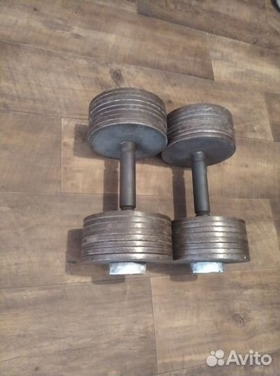 Гантели разборные, общим весом 43 кг