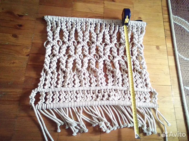 Макраме штора жёсткая 40 на40