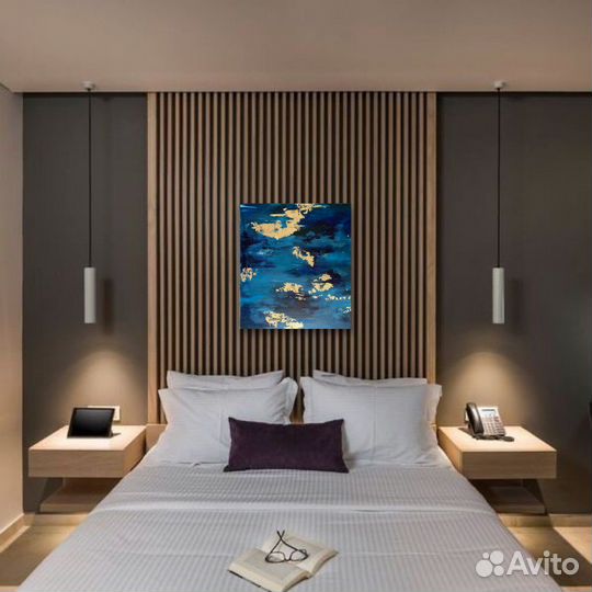 Две картины большая абстракция в интерьер