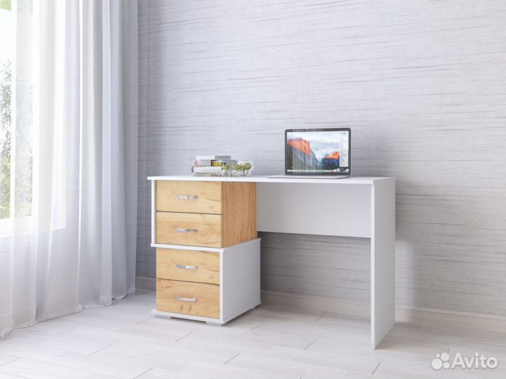 Стол письменный Сити-2 белый