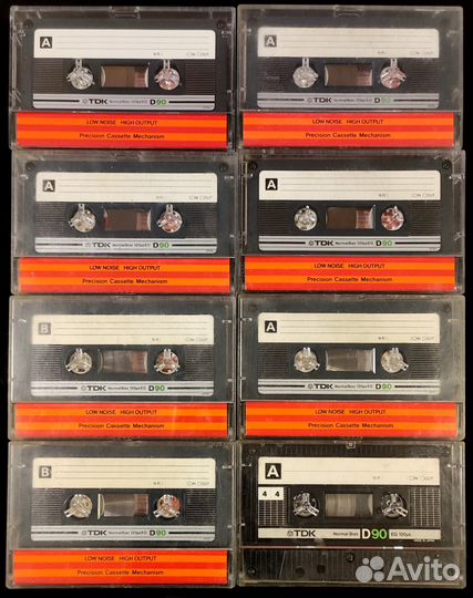Аудиокассеты TDK D90 8 шт. Japan