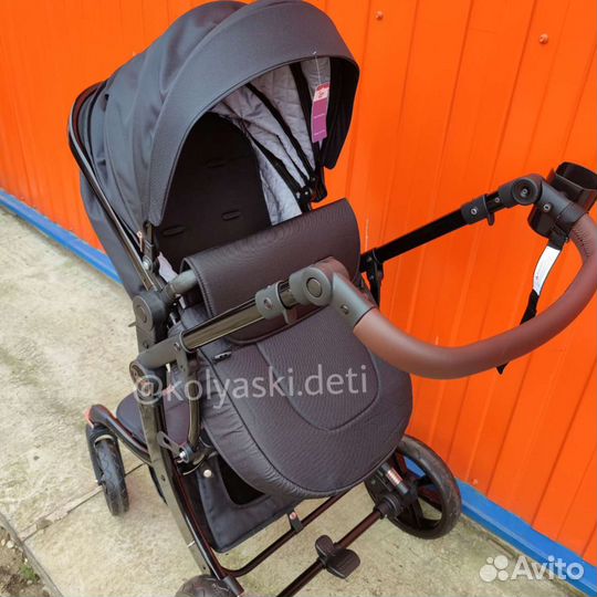 Коляска 2в1 Darex608 чёрная