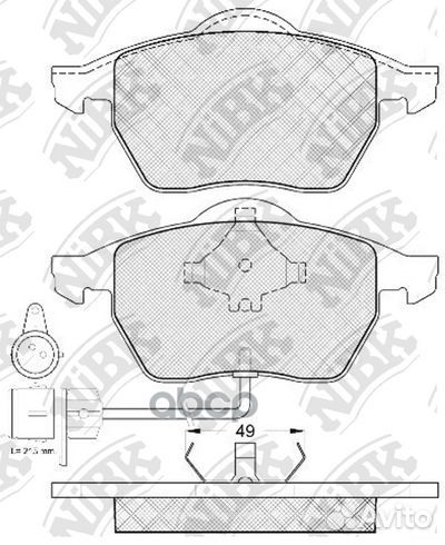 Колодки тормозные дисковые перед PN0300W NiBK