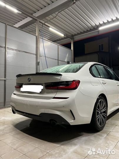 Спойлер bmw 3 g20 M4 стиль черный глянец