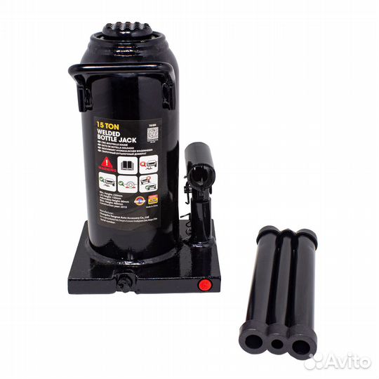 Домкрат бутылочный 15т с клапаном (высота подхвата