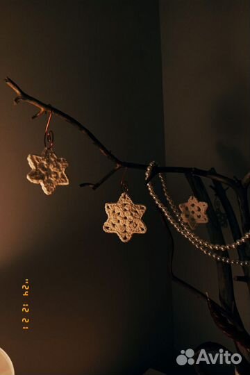 Вязаные игрушки елочные ручной работы