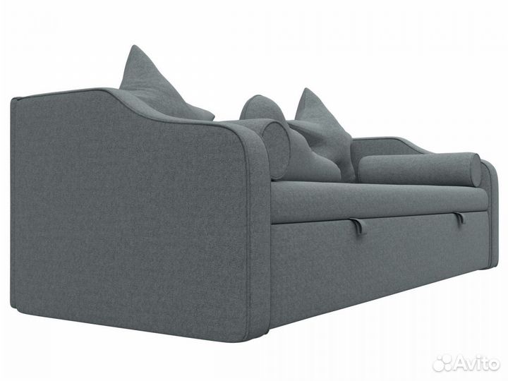 Диван детский прямой Рико, рогожка, амур серый