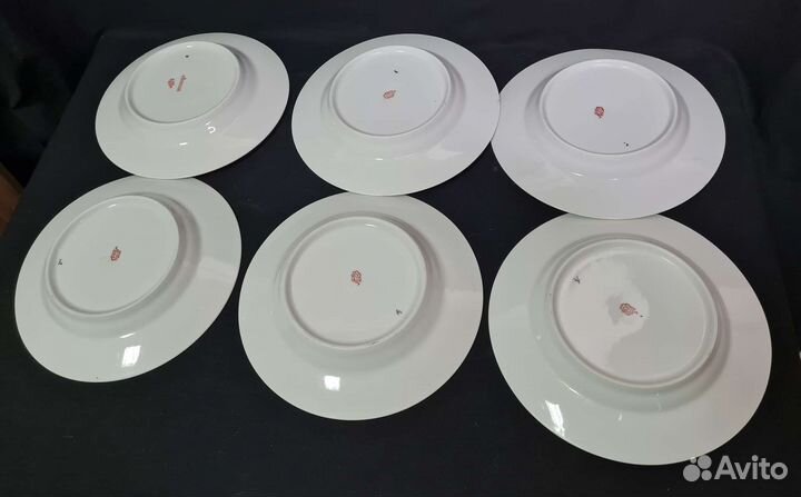 Тарелки десертные Фарфор лфз СССР 6 штук