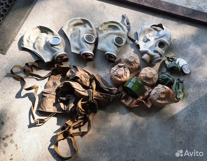 Противогазы СССР с фильтрами