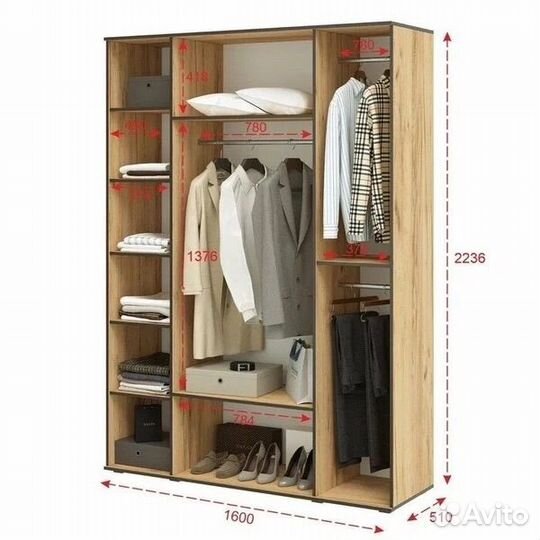 Шкаф 4 х створчатый