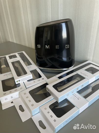 Набор ножей Smeg Черный ножи Смег