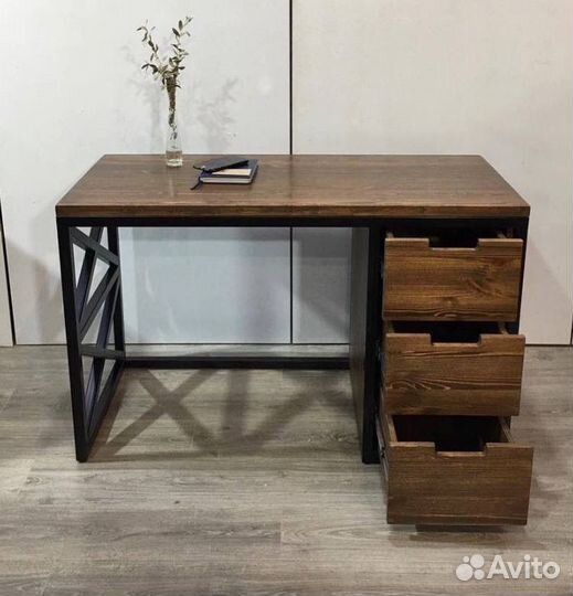 Письменный стол лофт с ящиками