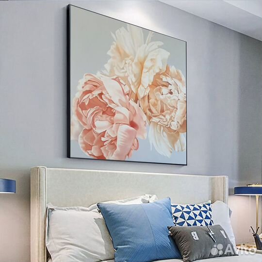 Букет нежных цветов. Картина маслом на холсте