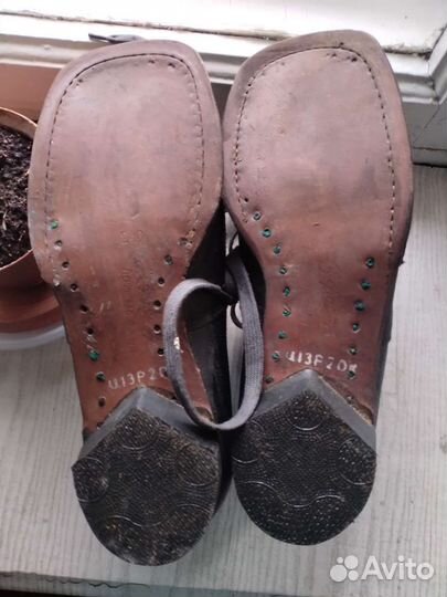 Ботинки лыжные мужские новые кожаные