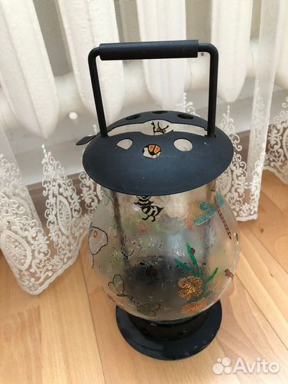 Подсвечник фонарь металлический