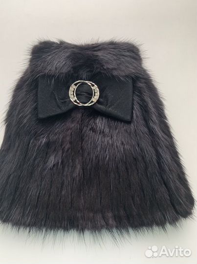 Шапка норковая вязаная