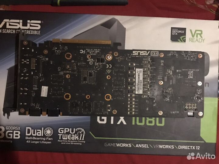 Видеокарта asus gtx1080