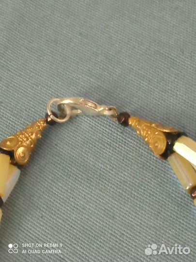 Бусы сатиновое стекло